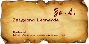 Zsigmond Leonarda névjegykártya